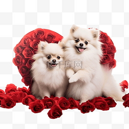 情人节快乐心形白色红玫瑰美丽的