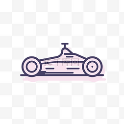 线性风格矢量图中的赛车图标 ilust
