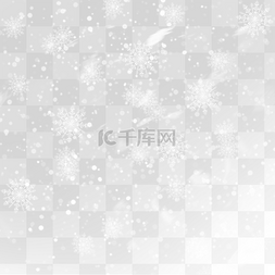 冬日雪花片图片_圣诞冬天飘雪落雪卡通雪花