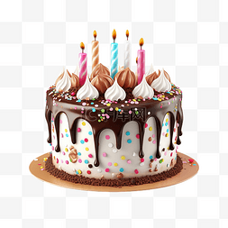 生日蛋糕 3d 插图