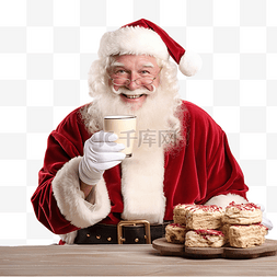 感恩节饼干图片_感恩节和圣诞节快乐的圣诞老人在