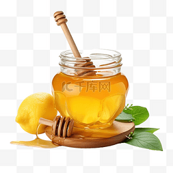 糖罐背景图片_孤立背景中装满蜂蜜木蜂蜜北斗和