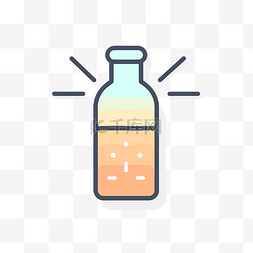 图标矢量文件图片_带有液体图标矢量文件的瓶子