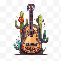 墨西哥吉他 向量