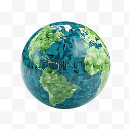 3d 地球插画保持地球宜居的概念