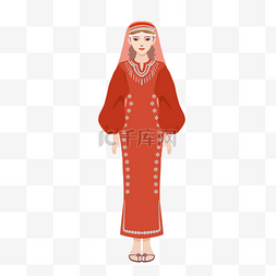 土耳其人图片_土耳其传统红裙