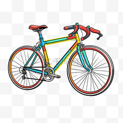 自行车彩色插图