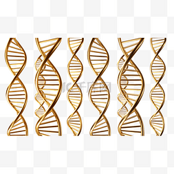 生物科技螺旋图片_dna3d建模横图金黄色立体