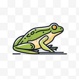 SC 青蛙矢量卡通线图标的青蛙标志