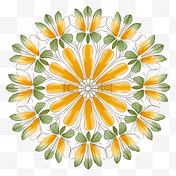 花 方形 线性 groovy 雏菊花