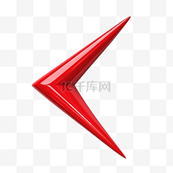 箭头白色图片_3d 现实红色扭曲箭头