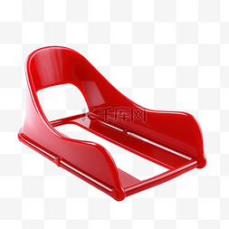 红色塑料雪橇