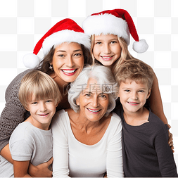 妈妈和孩子图片_幸福的家庭在圣诞节摆姿势拍照