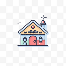 房子图标房子图片_房子图标矢量图的细线小房子剪影