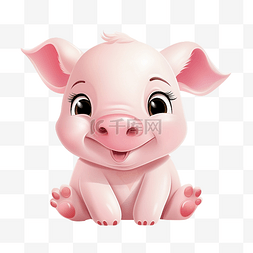 卡通形象的猪图片_猪脚卡通可爱动物png文件