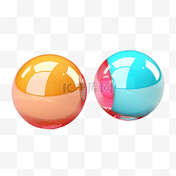 彩色球体图片_多角度 3D 形状球体与彩色现代糖