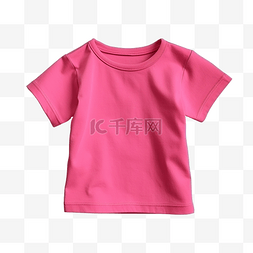 儿童服装图片_儿童空白 T 恤粉色圆领短袖