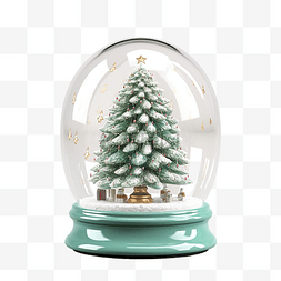 雪球里的圣诞树