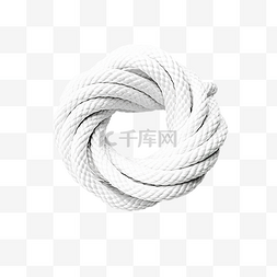扭曲排线图片_带结和卷的白绳