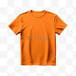橙色T恤样机剪纸PNG文件