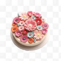 蛋糕母亲节 3d 插图