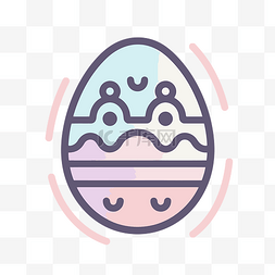 复活节彩蛋柔和的线条插图 илст