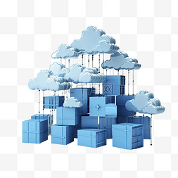 文件夹蓝色文件夹图片_上传云计算概念 3d 渲染