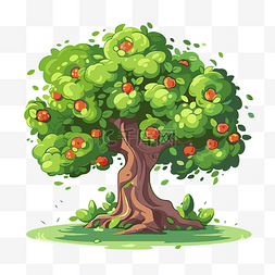 appletree 剪贴画 苹果树与水果 矢量