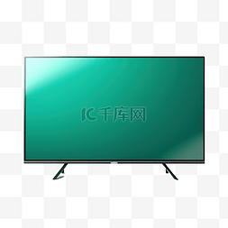 看电视图片_逼真的绿屏 LED 电视前置显示屏样