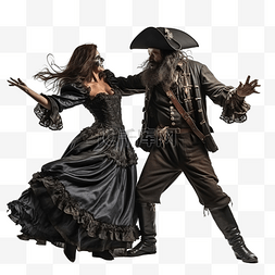 观看搞笑视频图片_死神和海盗在庆祝万圣节时跳舞