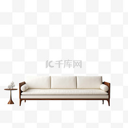 白色沙发png图片_素材白色沙发元素立体免抠图案