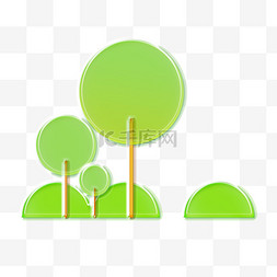 玻璃风植树节树木树林树图片