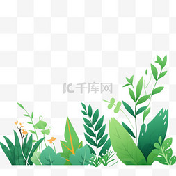 绿色环保卡通植物图片_卡通手绘绿色植物草丛7免抠元素