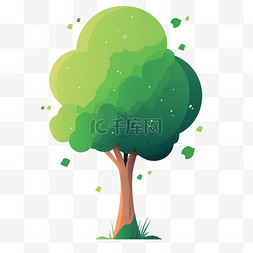 植树节卡通手绘绿色树木10设计