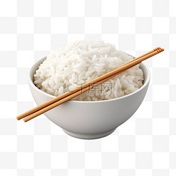 创意美味米饭元素立体免抠图案