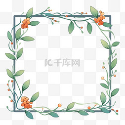春日装饰素材花环边框