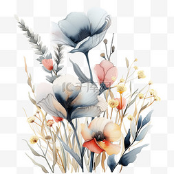 前卫图片_春天植物花朵免抠手绘元素