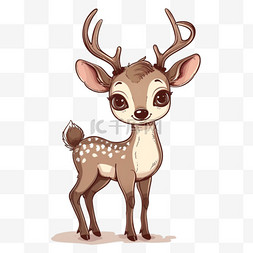 小鹿免抠PNG素材图片_手绘可爱小鹿动物卡通免抠元素