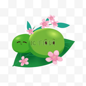 清明节清明拟人青团免抠元素