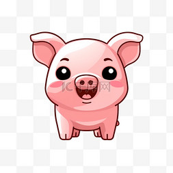 粉色小猪图片_粉色小猪元素立体免抠图案纹理