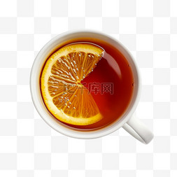 柠檬红茶元素立体免抠图案3d