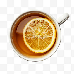 柠檬红茶元素立体免抠图案艺术