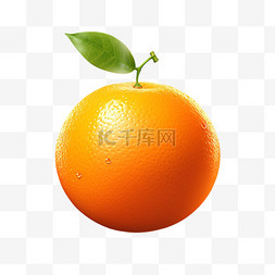 成熟橘子元素立体免抠图案真实