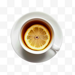 柠檬红茶图片_柠檬红茶元素立体免抠图案AICG