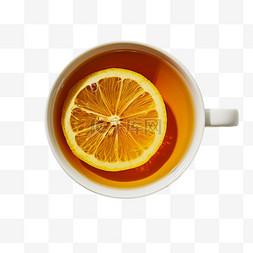 柠檬红茶元素立体免抠图案ai