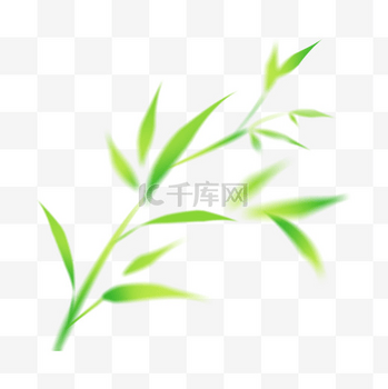 春天竹子竹叶枝干弥散装饰免抠元素