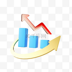 金融图片_3D数据增长箭头素材