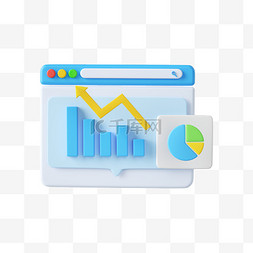 金融图片_3D数据增长表素材