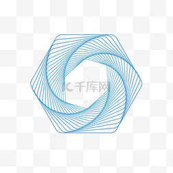 logo图片_螺旋式曲线渐变蓝绿色矢量LOGO图