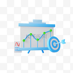 金融图片_3D目标数据增长素材